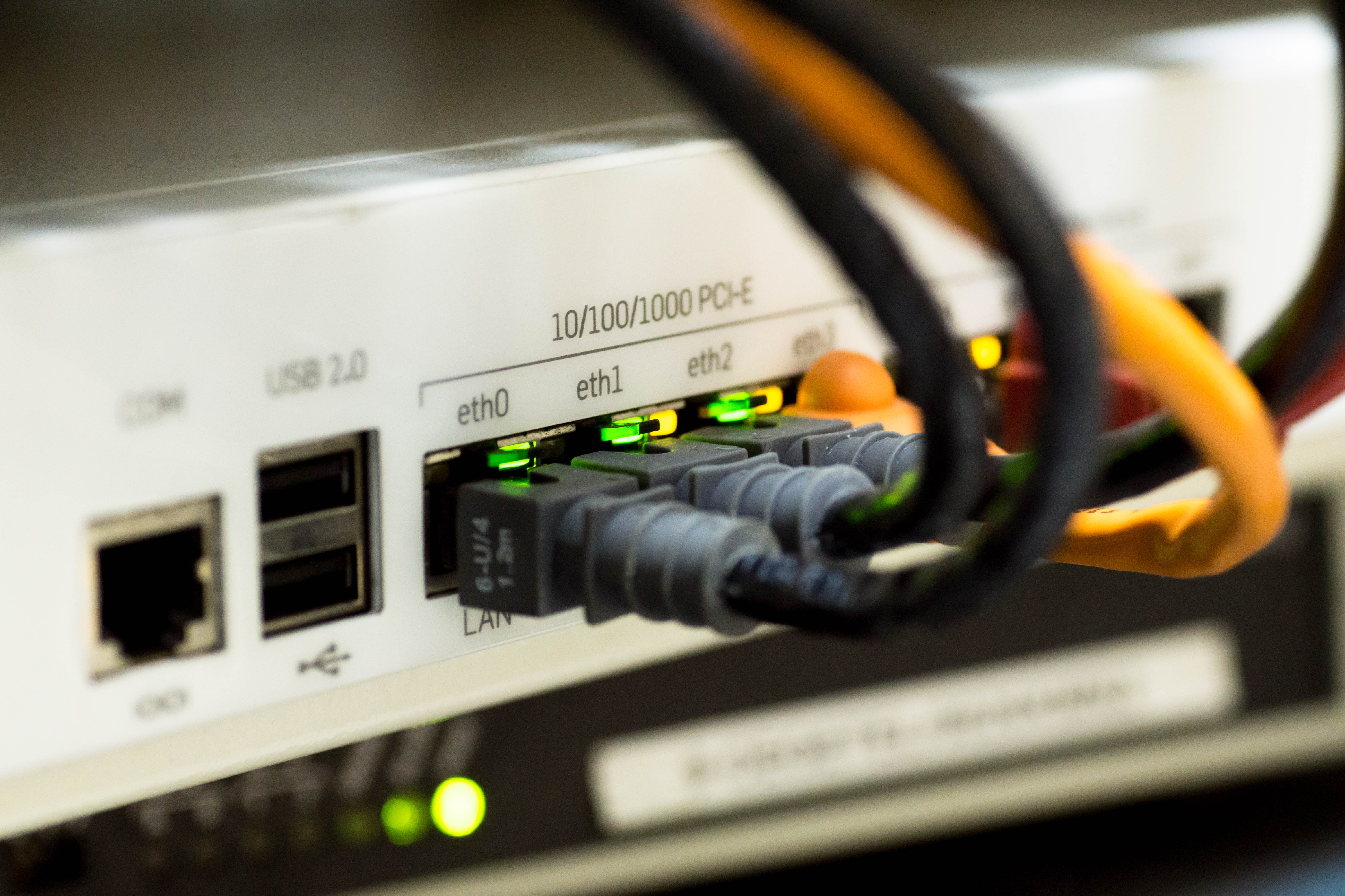 Ethernet connectors and network ports